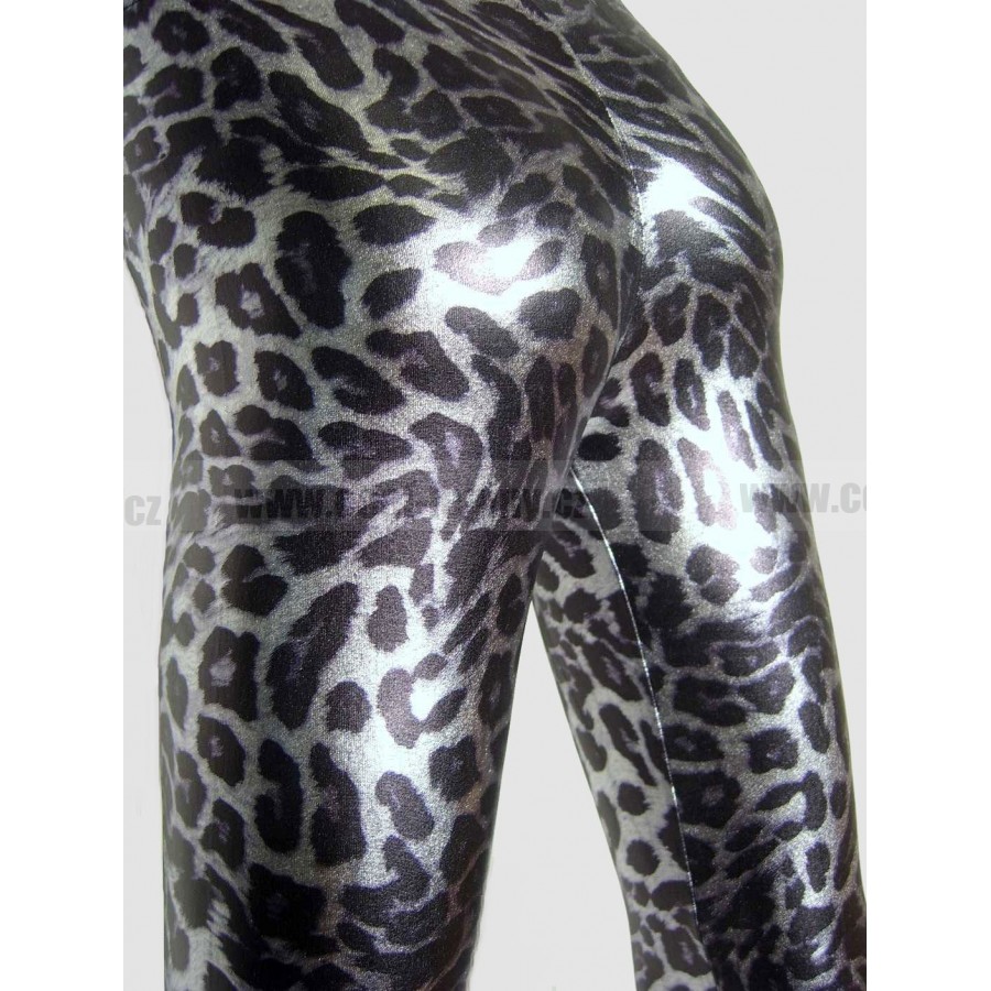 Shiny sales leopard leggings